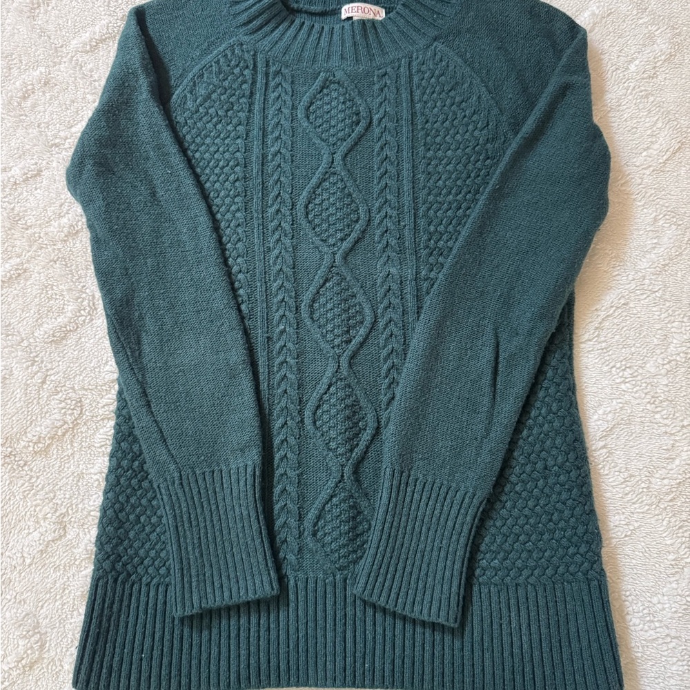 DONATED Merona Teal Cable Knit Sweater